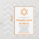 Search for traditional bar bat mitzvah invitations White