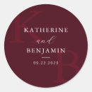 Search for burgundy wedding stickers Elegant