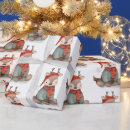 Search for cute reindeer wrapping paper Watercolor