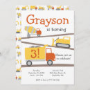 Search for construction site birthday invitations Bulldozer