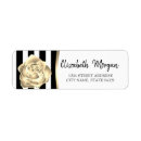 Search for chic stripes return address labels Girly