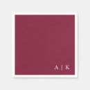 Search for burgundy wedding napkins Minimalist