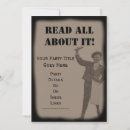 Search for old newspaper invitations Retro