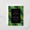 Search for elegant tropical wedding invitations Black