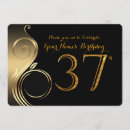 Search for 37th birthday invitations Black