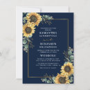 Search for navy blue and sunflower wedding invitations Floral