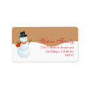 Search for north pole return address labels Snowman