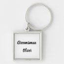 Search for groomsman key rings Black and white