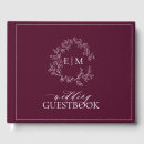 Search for burgundy wedding guest books Classic