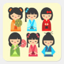 Search for japanese doll stickers Kawaii