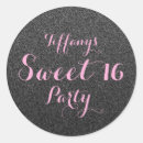 Search for pink black sweet 16 stickers Glitter