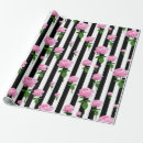 Search for pink roses wrapping paper Black and white
