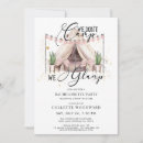 Search for a night under the stars invitations Glamping