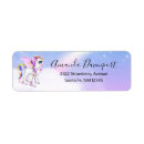 Search for pink horse return address labels Fantasy