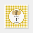 Search for yellow gingham napkins Birthday