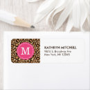 Search for animal pattern return address labels Cheetah