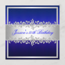 Search for royal blue silver birthday invitations Roses