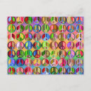 Search for hippie symbols postcards Vintage