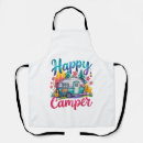 Search for happy camper aprons Funny