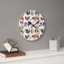 Search for farm animal clocks Watercolor
