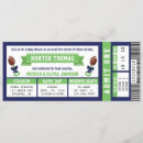 Search for sports ticket baby shower invitations Blue