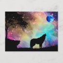 Search for howling wolf at moon postcards Stars