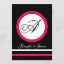 Search for black and fuchsia wedding invitations Elegant