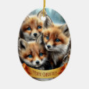 Search for fox cub christmas tree decorations Winter