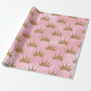 Search for gold crown wrapping paper Little girl