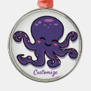 Search for cute octopus christmas tree decorations Purple