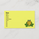 Search for frogs business cards Animals