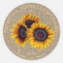 Search for sunflower on burlap wedding stickers Sunflowers