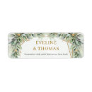 Search for gold wedding return address labels Foliage