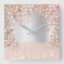 Search for blush pink floral clocks Rose