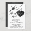 Search for lock and key party invitations Heart