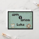 Search for monkey first birthday cards Safari animals