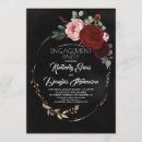 Search for burgundy gold engagement party invitations Floral