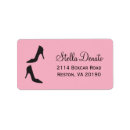 Search for black shoe return address labels Pink