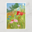 Search for pink poppy postcards Watercolor flowers