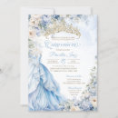 Search for cinderella invitations Light blue