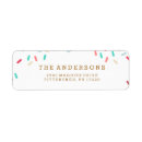 Search for donut return address labels Baby sprinkle