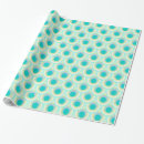 Search for peacock feathers wrapping paper Aqua