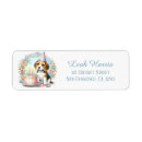 Search for beagle puppy return address labels Cute