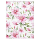 Search for pink watercolor floral tablecloths Botanical