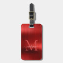 Search for red luggage tags Brushed metal