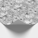 Search for black and white floral wrapping paper Hydrangea