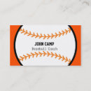 Search for baseball coach business cards Sports