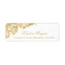 Search for gold lace return address labels Floral