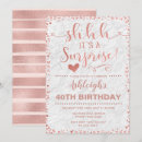 Search for rose gold and white birthday invitations Modern