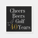 Search for black and gold napkins 40th birthday